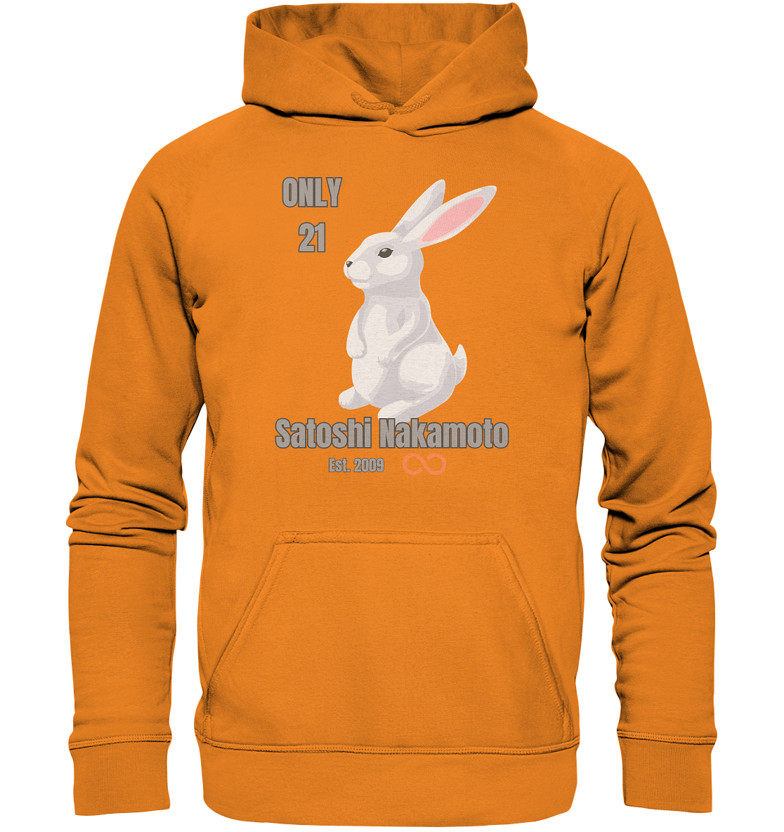 SATOSHI NAKAMOTO Est. 2009 (unendlich) ONLY 21- LADIES COLLECTION 21% automat. Rabatt bis zum Halving 2024  - Basic Unisex Hoodie