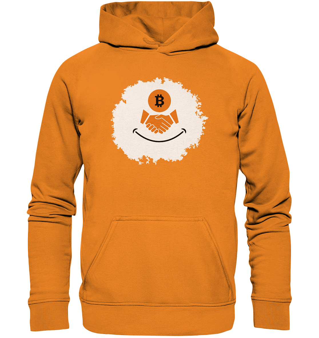 Smiley Bitcoin handshake - (Ladies Collection 21% Rabatt bis zum Halving 2024) - Basic Unisex Hoodie