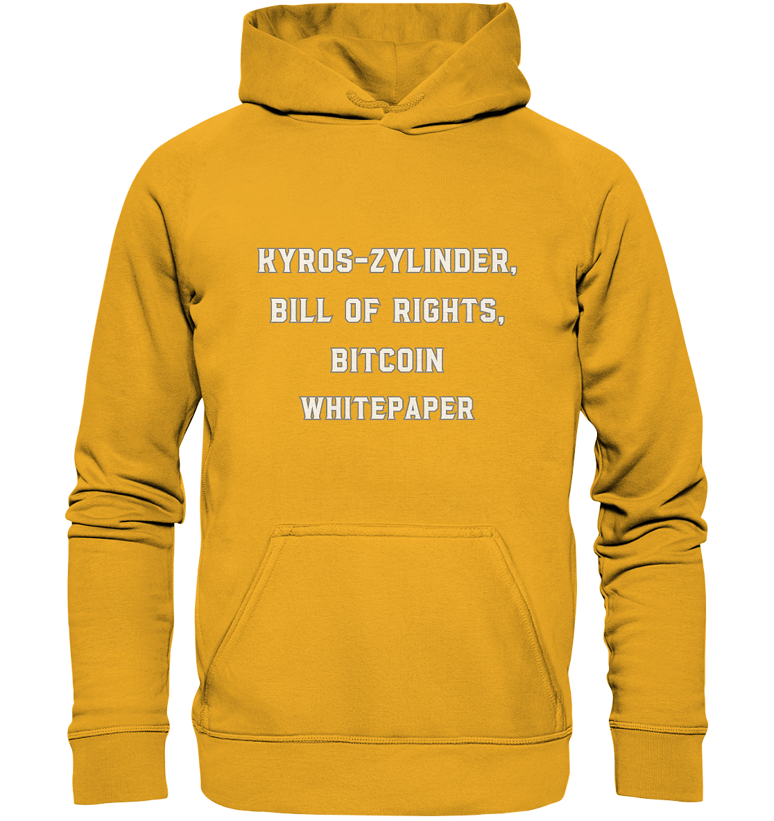 KYROS-ZYLINDER, BILL OF RIGHTS, BITCOIN WHITEPAPER - Basic Unisex Hoodie