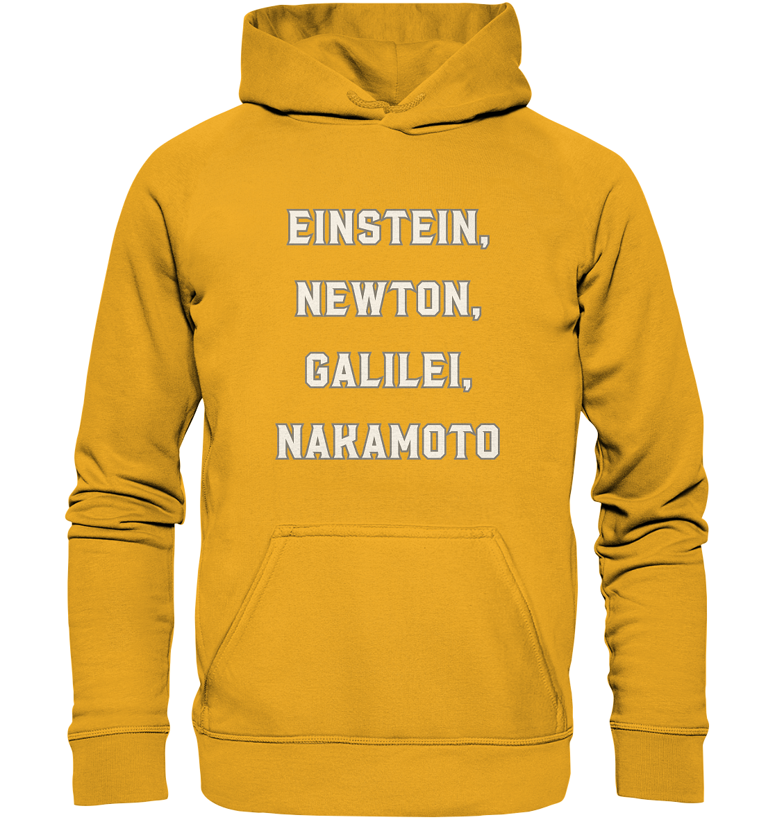 EINSTEIN, NEWTON, GALILEI, NAKAMOTO - Basic Unisex Hoodie