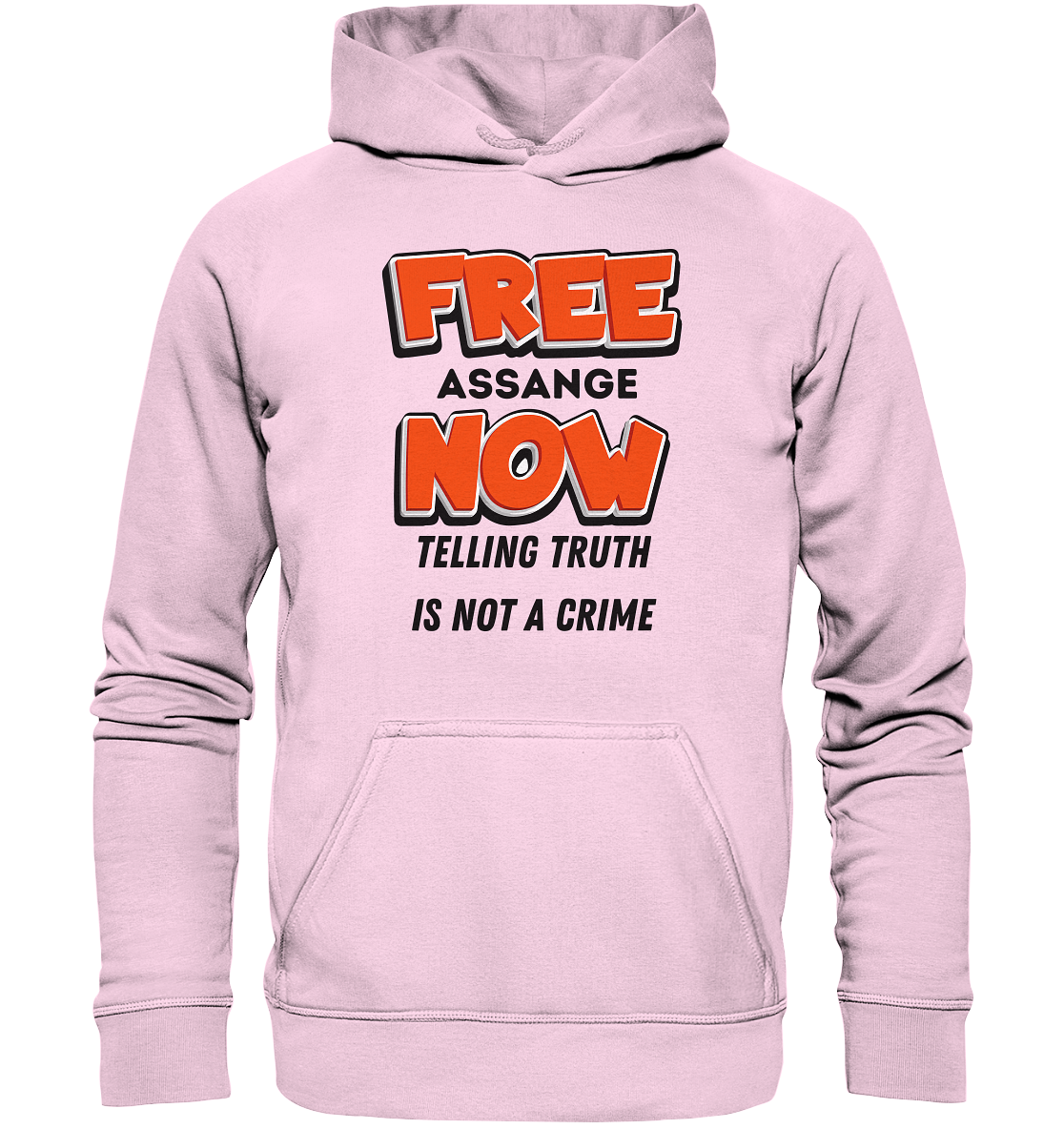 FREE ASSANGE NOW - TELLING TRUTH IS NOT A CRIME - Basic Unisex Hoodie