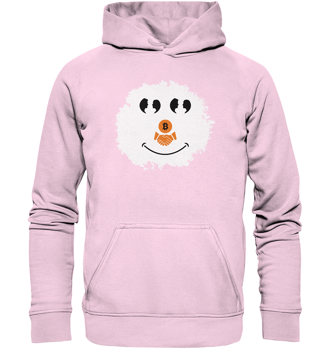 Smiley Augen Gespräch Bitcoin handshake - (Ladies Collection 21% Rabatt bis zum Halving 2024) - Basic Unisex Hoodie