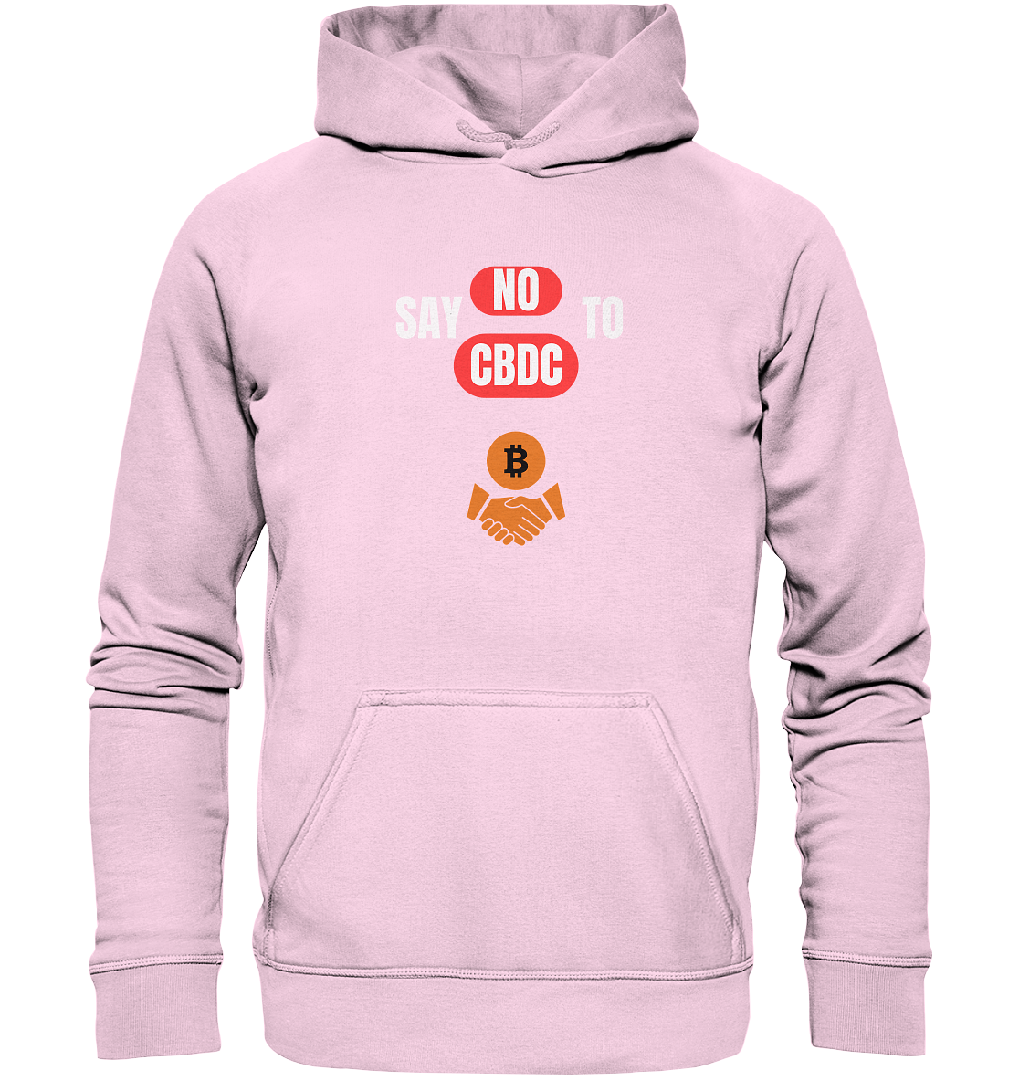 SAY NO TO CBDC - DEFIANCE handshake (Ladies Collection 21% Rabatt bis zum Halving 2024) - Basic Unisex Hoodie