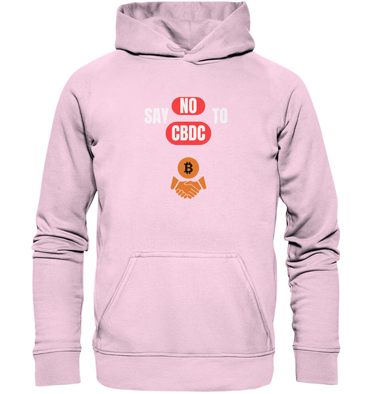 SAY NO TO CBDC - DEFIANCE handshake (Ladies Collection 21% Rabatt bis zum Halving 2024) - Basic Unisex Hoodie