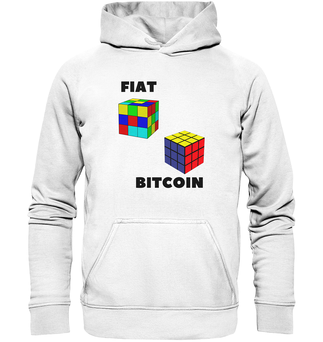 FIAT Cube & BITCOIN Cube - gerade Variante (Ladies Collection 21% Rabatt bis zum Halving 2024)    - Basic Unisex Hoodie