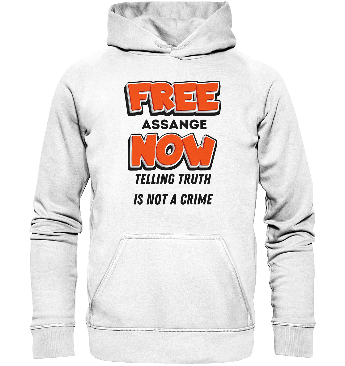 FREE ASSANGE NOW - TELLING TRUTH IS NOT A CRIME - Basic Unisex Hoodie