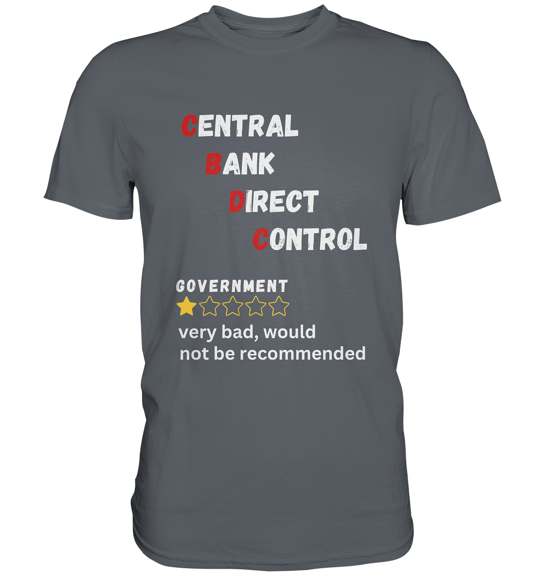 CENTRAL BANK DIRECT CONTROL - GOVERNMENT...not be recommended - STUDY BITCOIN  - Classic Shirt