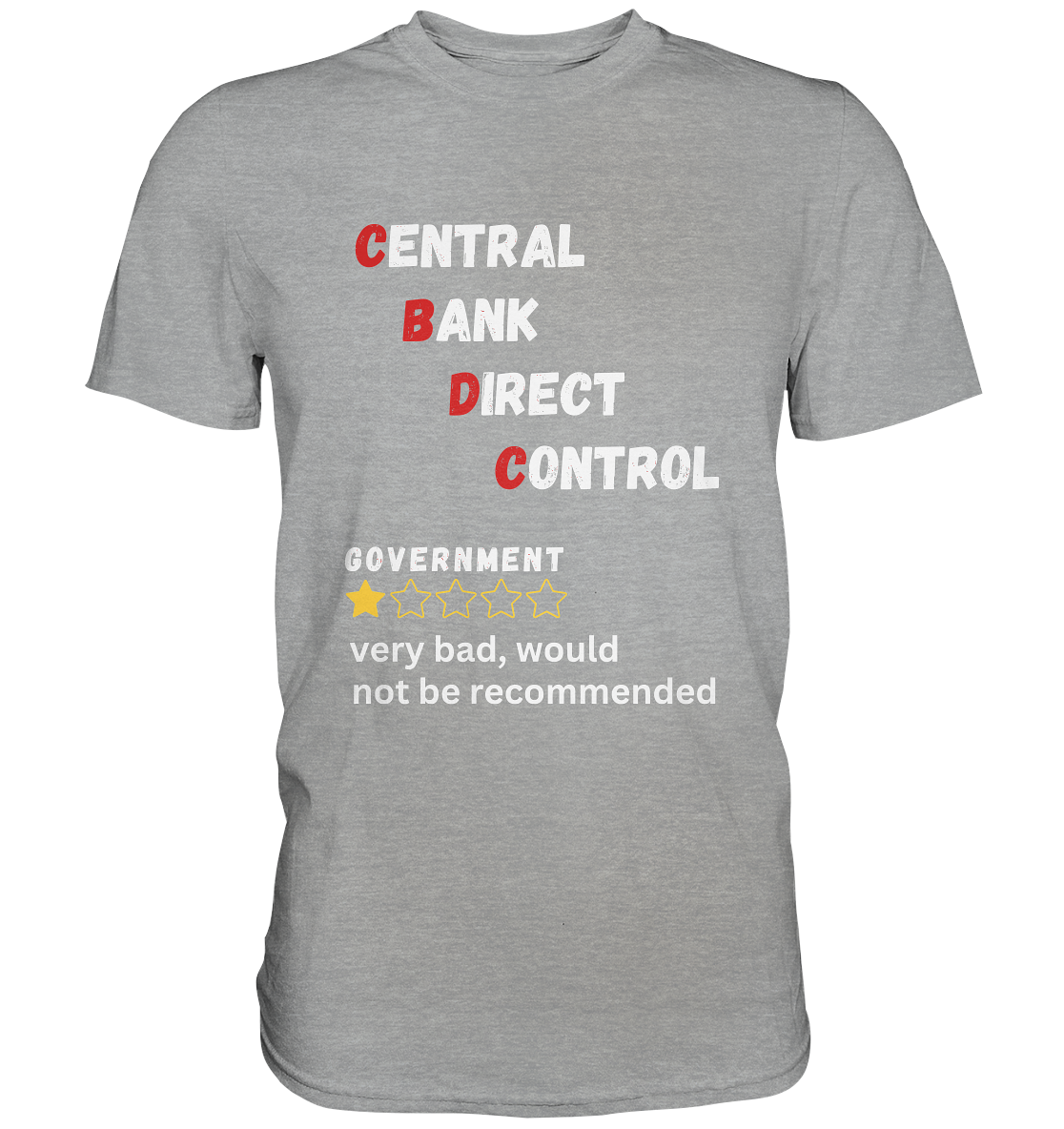 CENTRAL BANK DIRECT CONTROL - GOVERNMENT...not be recommended - STUDY BITCOIN  - Classic Shirt