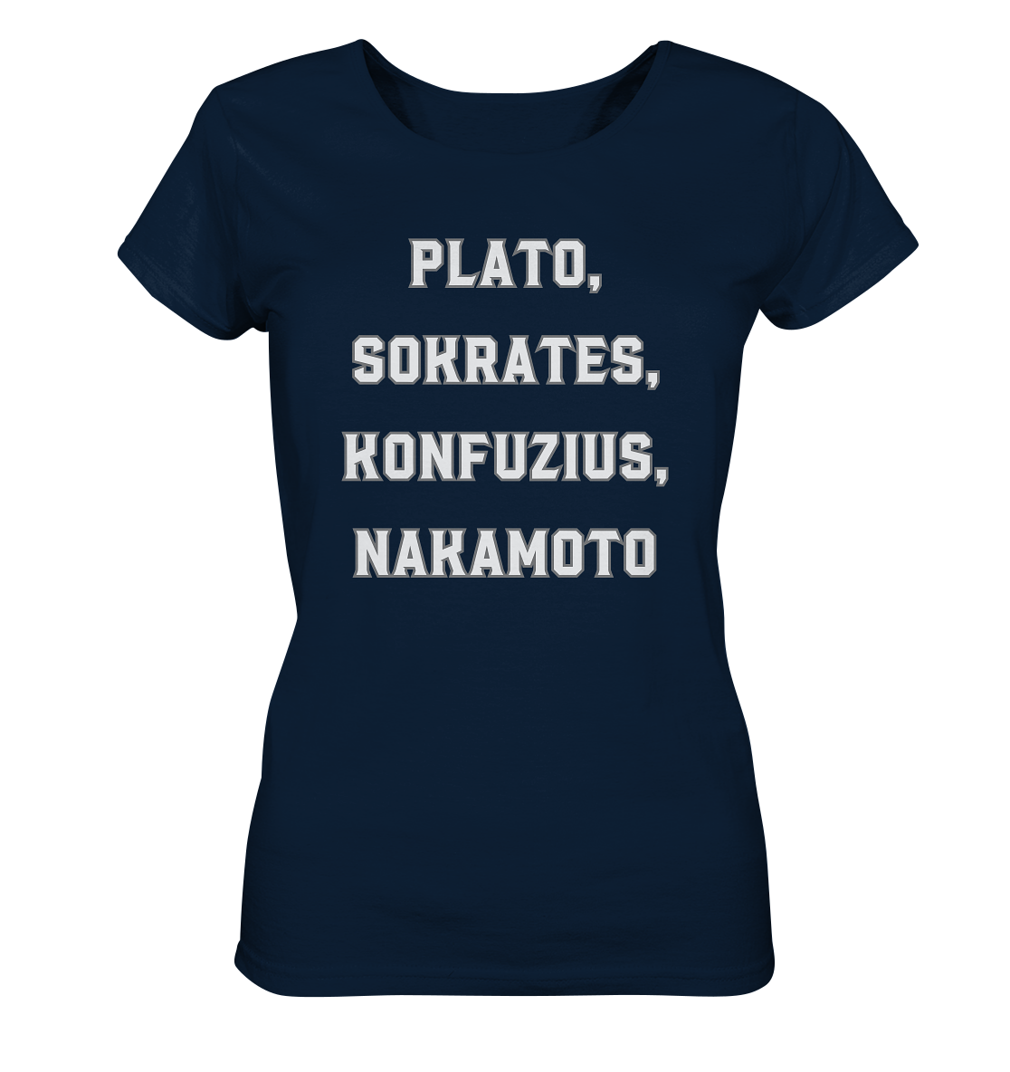 PLATO, SOKRATES, KONFUZIUS, NAKAMOTO - Ladies Collection - Ladies Organic Basic Shirt