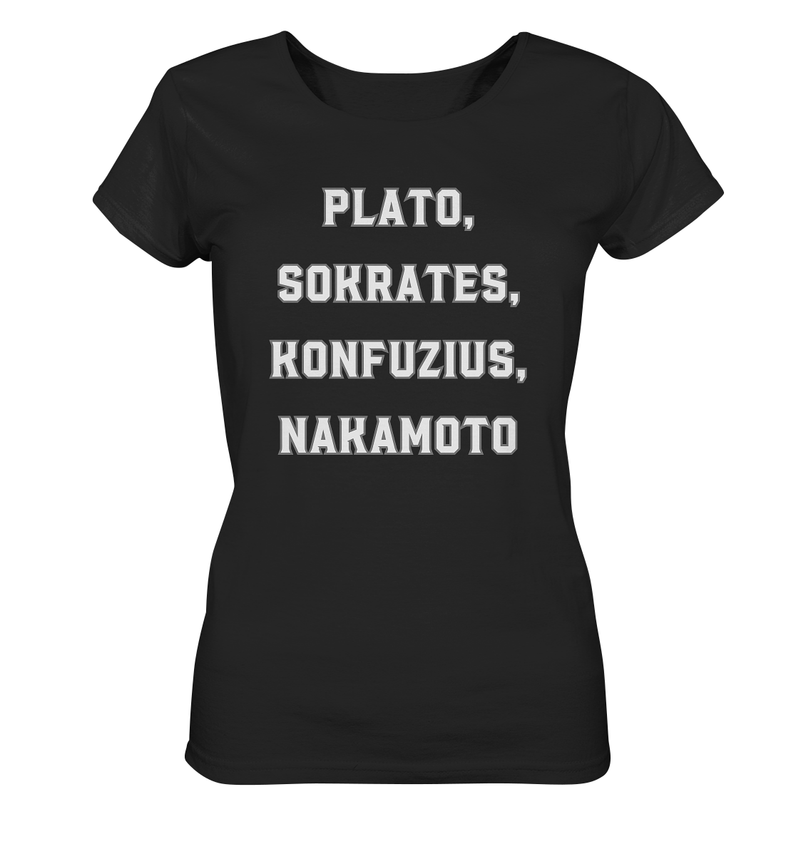 PLATO, SOKRATES, KONFUZIUS, NAKAMOTO - Ladies Collection - Ladies Organic Basic Shirt