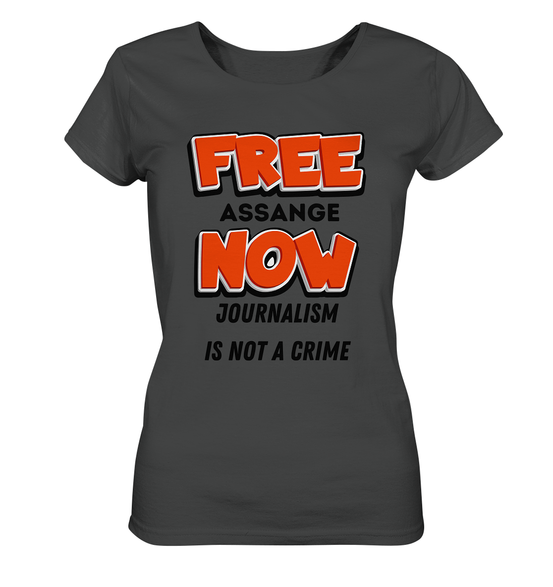 FREE ASSANGE NOW - JOURNALISM IS NOT A CRIME (Ladies Collection 21% Rabatt bis zum Halving 2024)  - Ladies Organic Basic Shirt