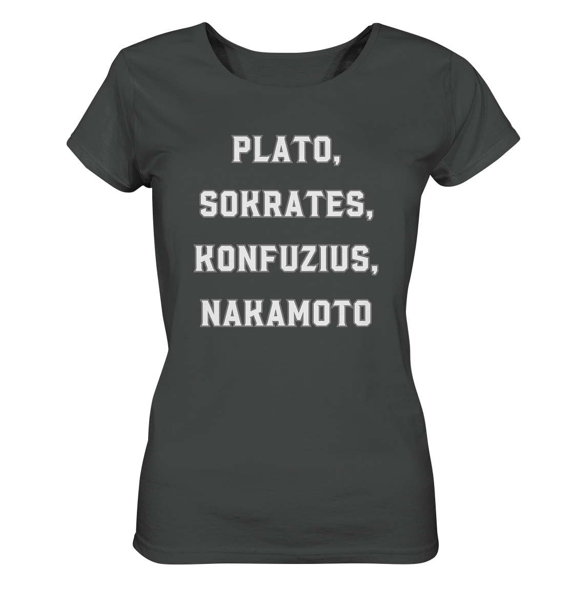 PLATO, SOKRATES, KONFUZIUS, NAKAMOTO - Ladies Collection - Ladies Organic Basic Shirt