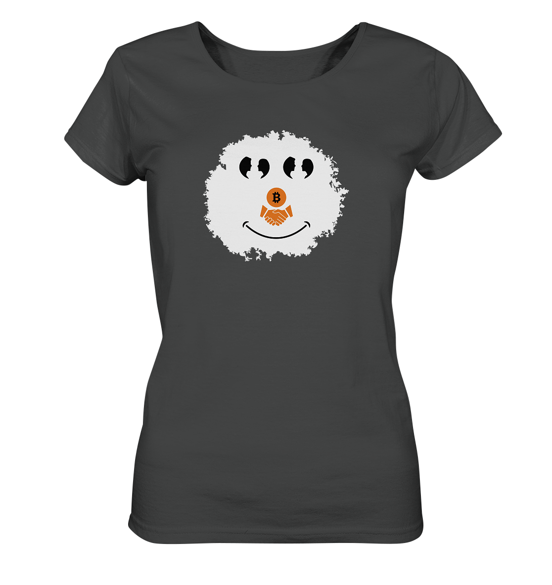 Smiley Augen Gespräch Bitcoin handshake - (Ladies Collection 21% Rabatt bis zum Halving 2024) - Ladies Organic Basic Shirt