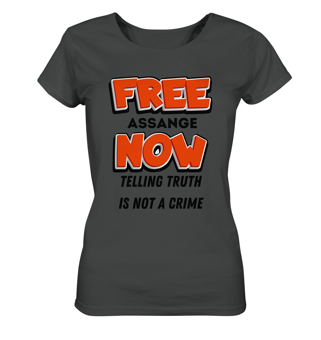 FREE ASSANGE NOW - TELLING TRUTH IS NOT A CRIME (Ladies Collection 21% Rabatt bis zum Halving 2024) - Ladies Organic Basic Shirt