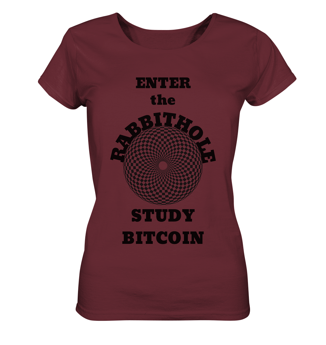 ENTER the RABBITHOLE - STUDY BITCOIN # Ladies Collection 21% Rabatt bis zum Halving 2024  - Ladies Organic Basic Shirt