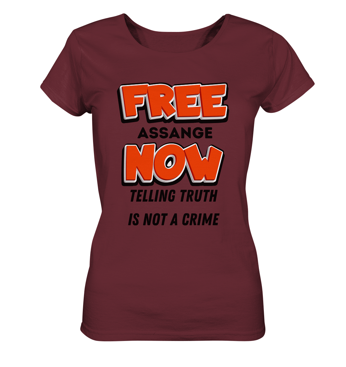 FREE ASSANGE NOW - TELLING TRUTH IS NOT A CRIME (Ladies Collection 21% Rabatt bis zum Halving 2024) - Ladies Organic Basic Shirt