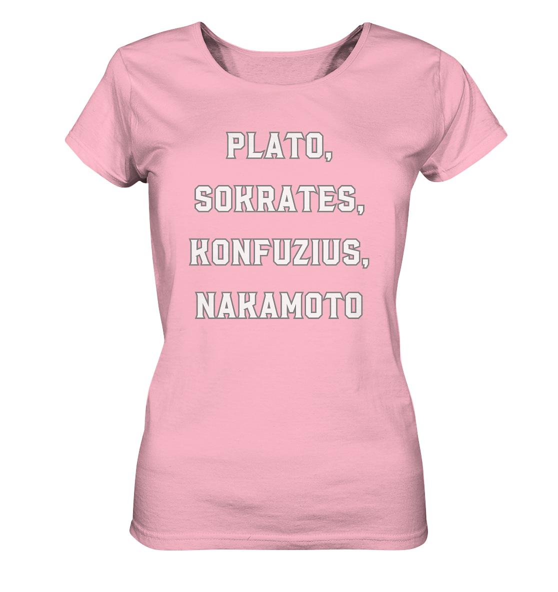 PLATO, SOKRATES, KONFUZIUS, NAKAMOTO - Ladies Collection - Ladies Organic Basic Shirt