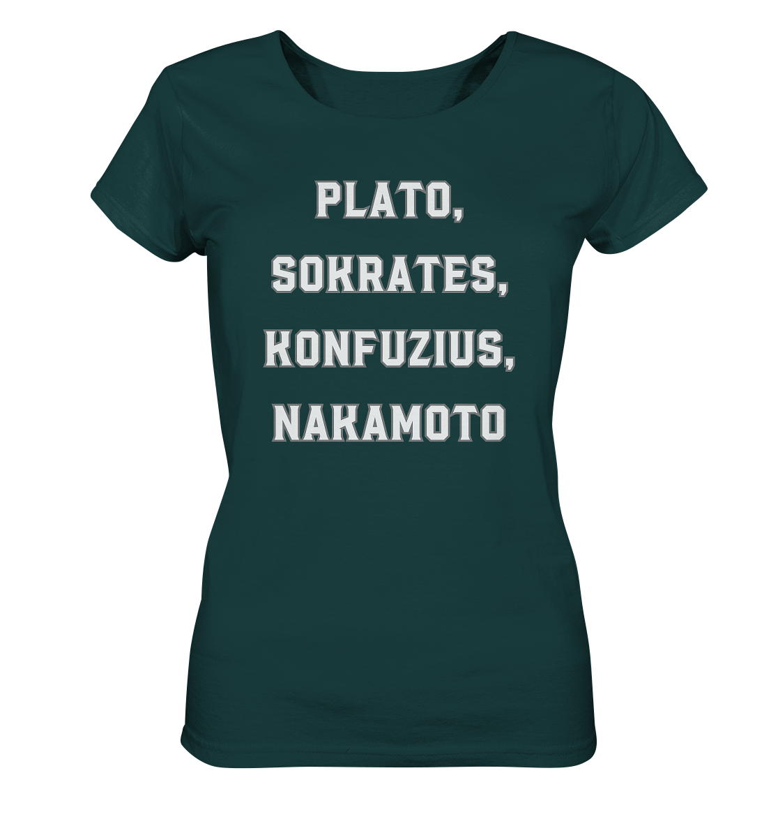 PLATO, SOKRATES, KONFUZIUS, NAKAMOTO - Ladies Collection - Ladies Organic Shirt