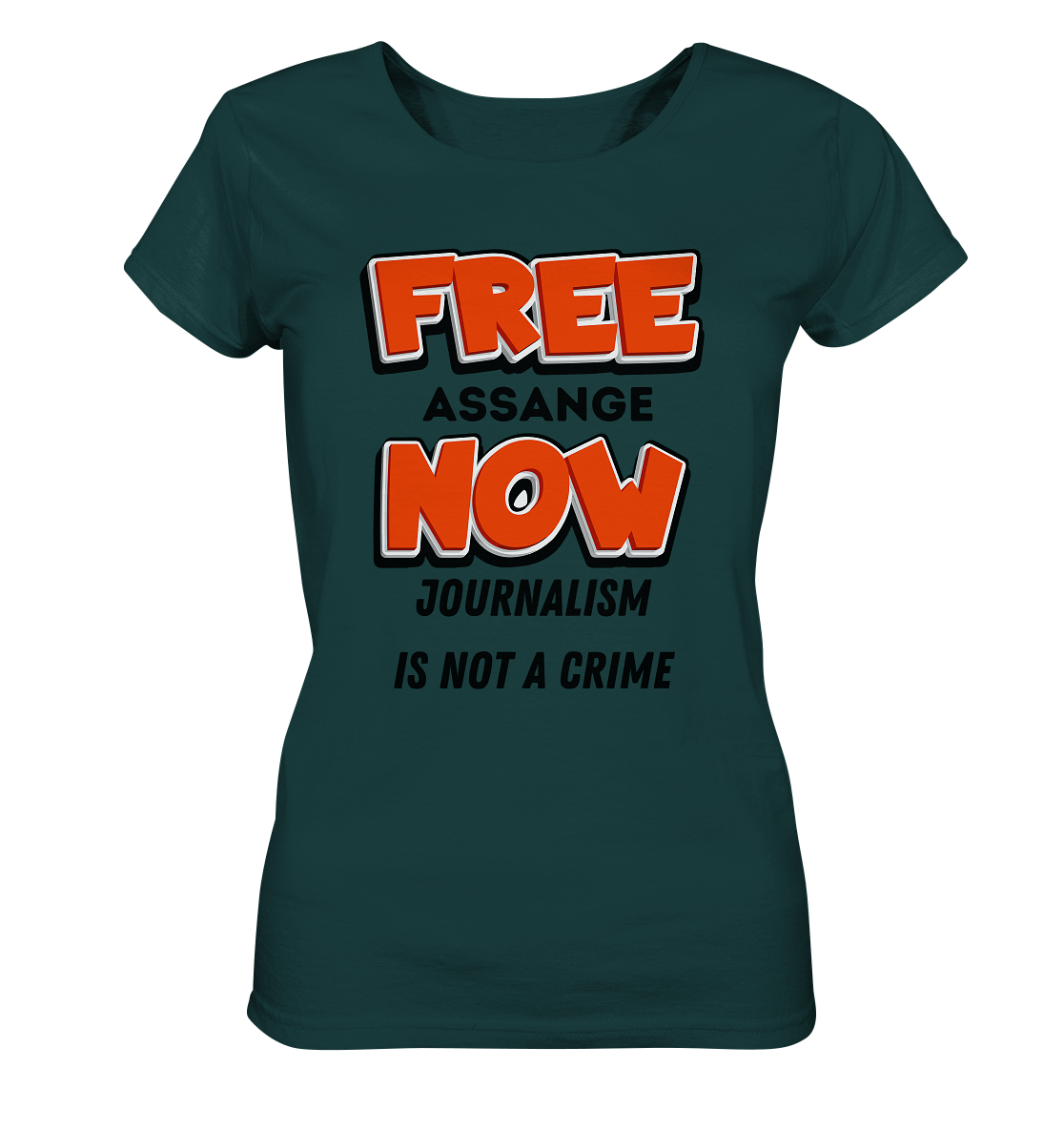 FREE ASSANGE NOW - JOURNALISM IS NOT A CRIME (Ladies Collection 21% Rabatt bis zum Halving 2024)  - Ladies Organic Shirt