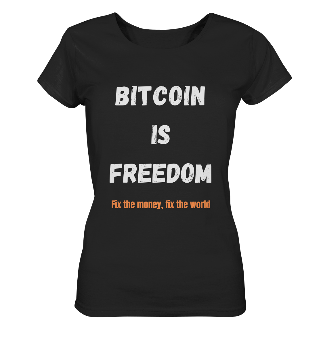 BITCOIN IS FREEDOM - Fix the money, fix the world - LADIES COLLECTION 21% automat. Rabatt bis zum Halving 2024  - Ladies Organic Shirt