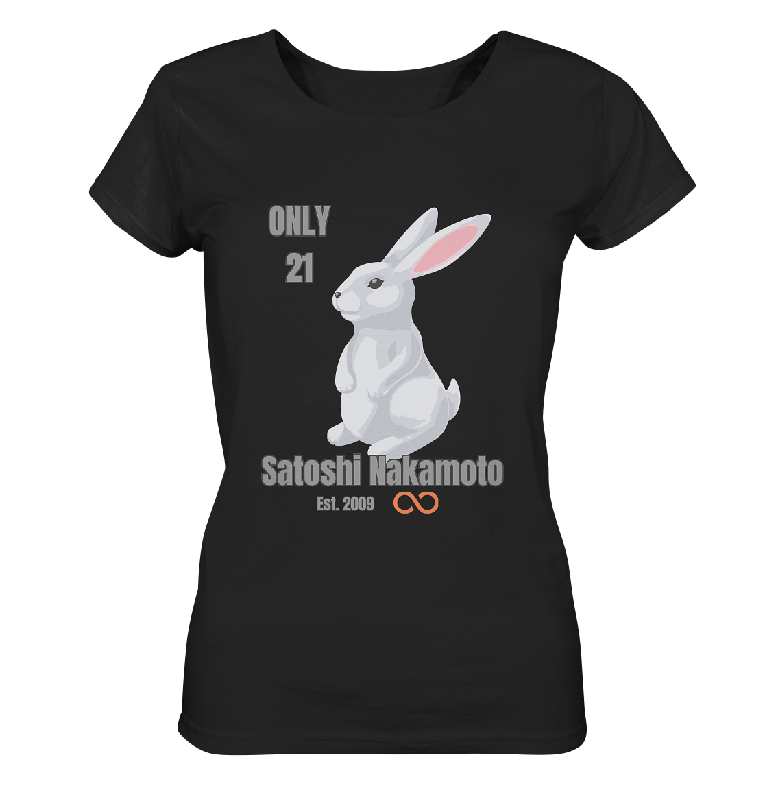 SATOSHI NAKAMOTO Est. 2009 (unendlich) ONLY 21- LADIES COLLECTION 21% automat. Rabatt bis zum Halving 2024  - Ladies Organic Shirt