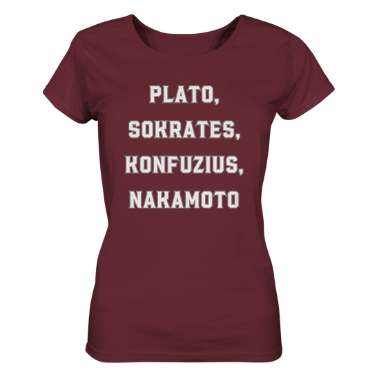 PLATO, SOKRATES, KONFUZIUS, NAKAMOTO - Ladies Collection - Ladies Organic Shirt