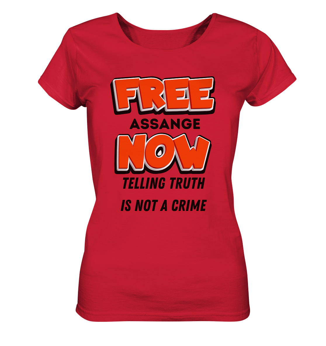 FREE ASSANGE NOW - TELLING TRUTH IS NOT A CRIME (Ladies Collection 21% Rabatt bis zum Halving 2024) - Ladies Organic Shirt