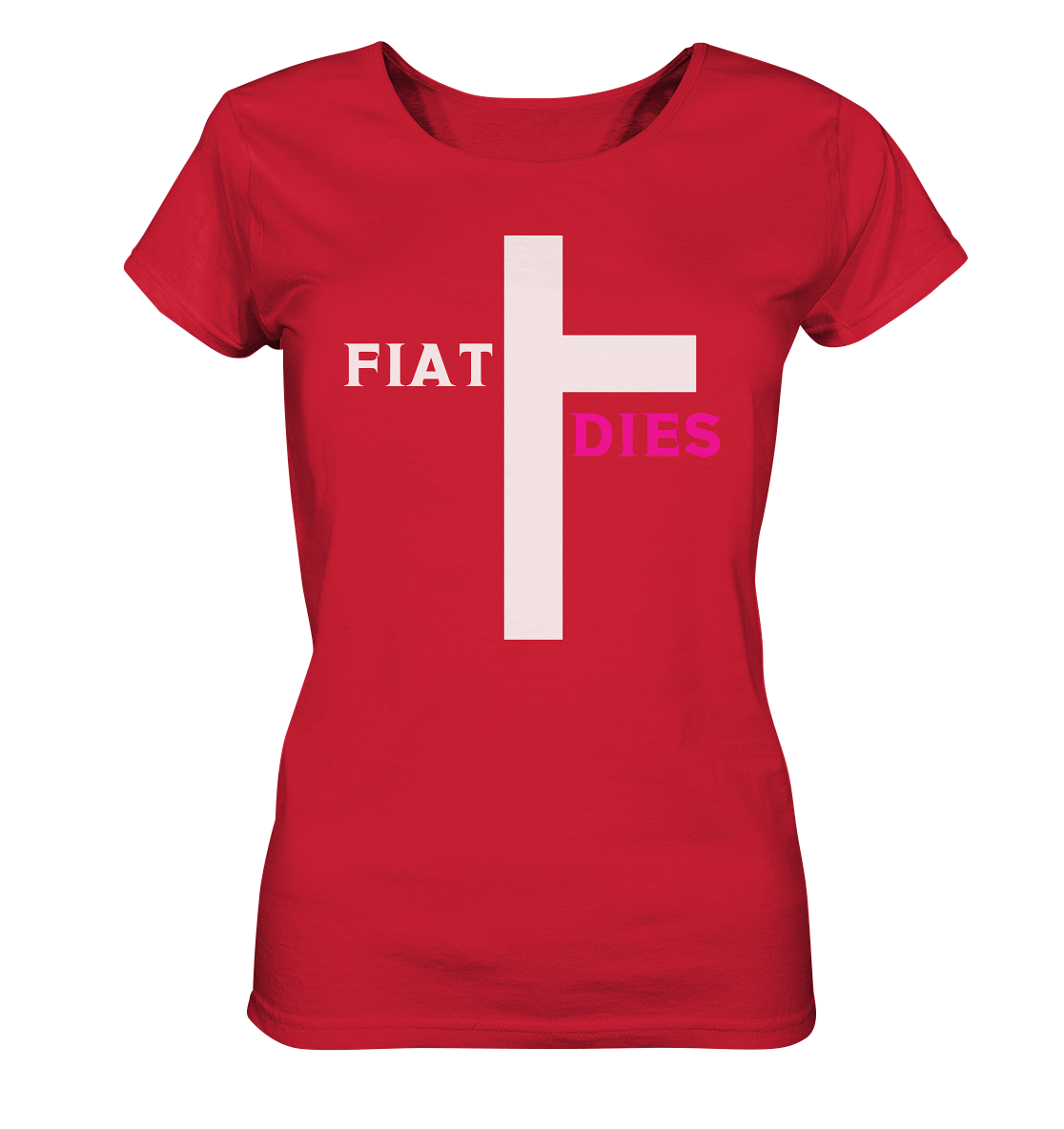 FIAT DIES (weiss / pink) - Ladies Collection  - Ladies Organic Shirt