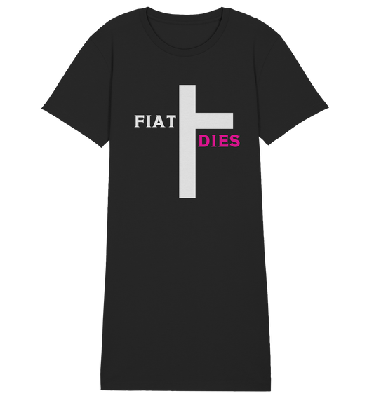 FIAT DIES (weiss / pink) - Ladies Collection  - Ladies Organic Shirt Dress