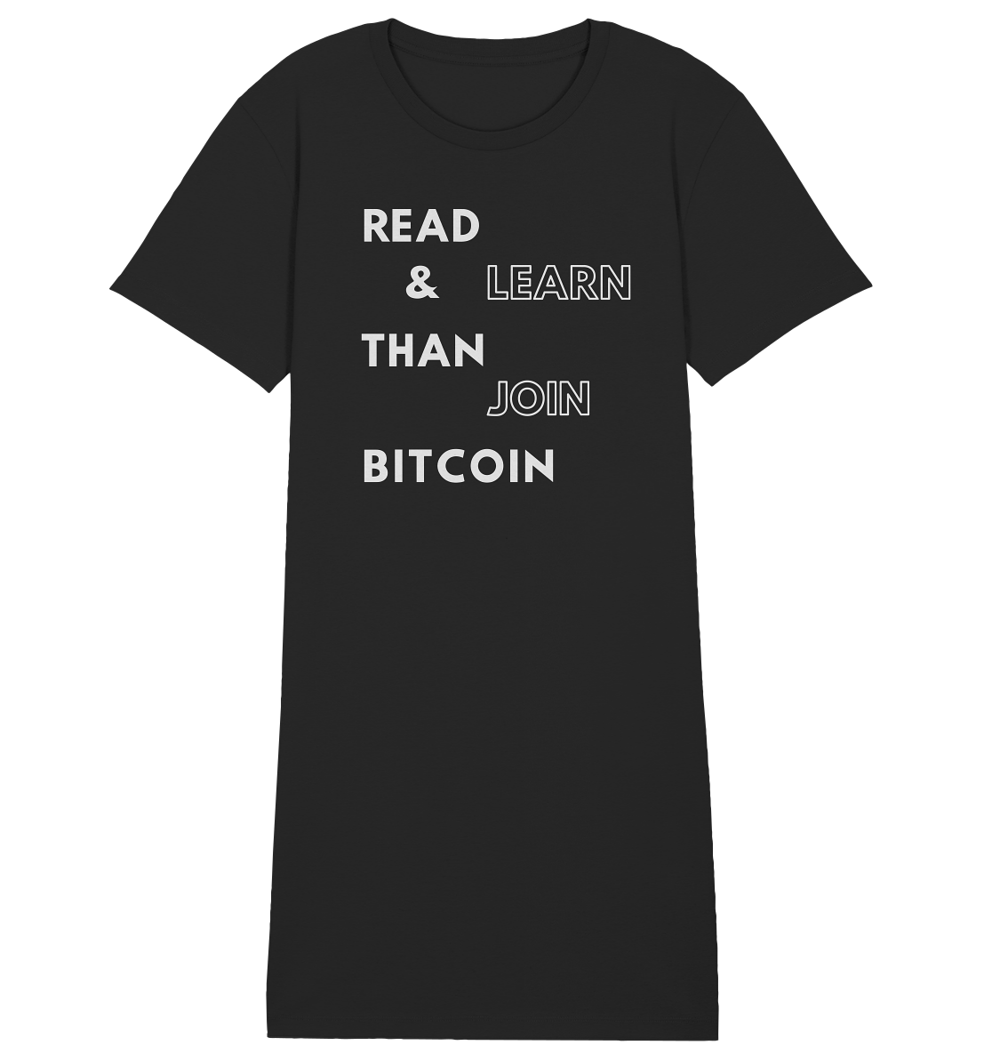 READ & LEARN THAN JOIN BITCOIN - Ladies Collection - Ladies Organic Shirt Dress