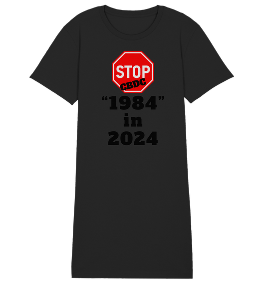 STOP CBDC "1984" in 2024 - LADIES COLLECTION 21% automat. Rabatt bis zum Halving 2024  - Ladies Organic Shirt Dress