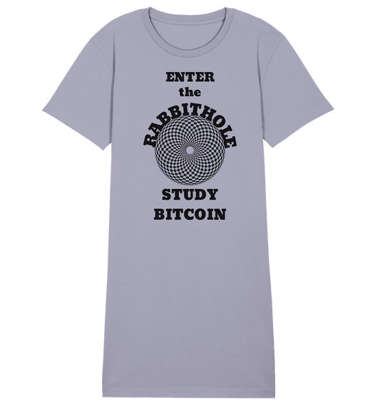 ENTER the RABBITHOLE - STUDY BITCOIN # Ladies Collection 21% Rabatt bis zum Halving 2024  - Ladies Organic Shirt Dress