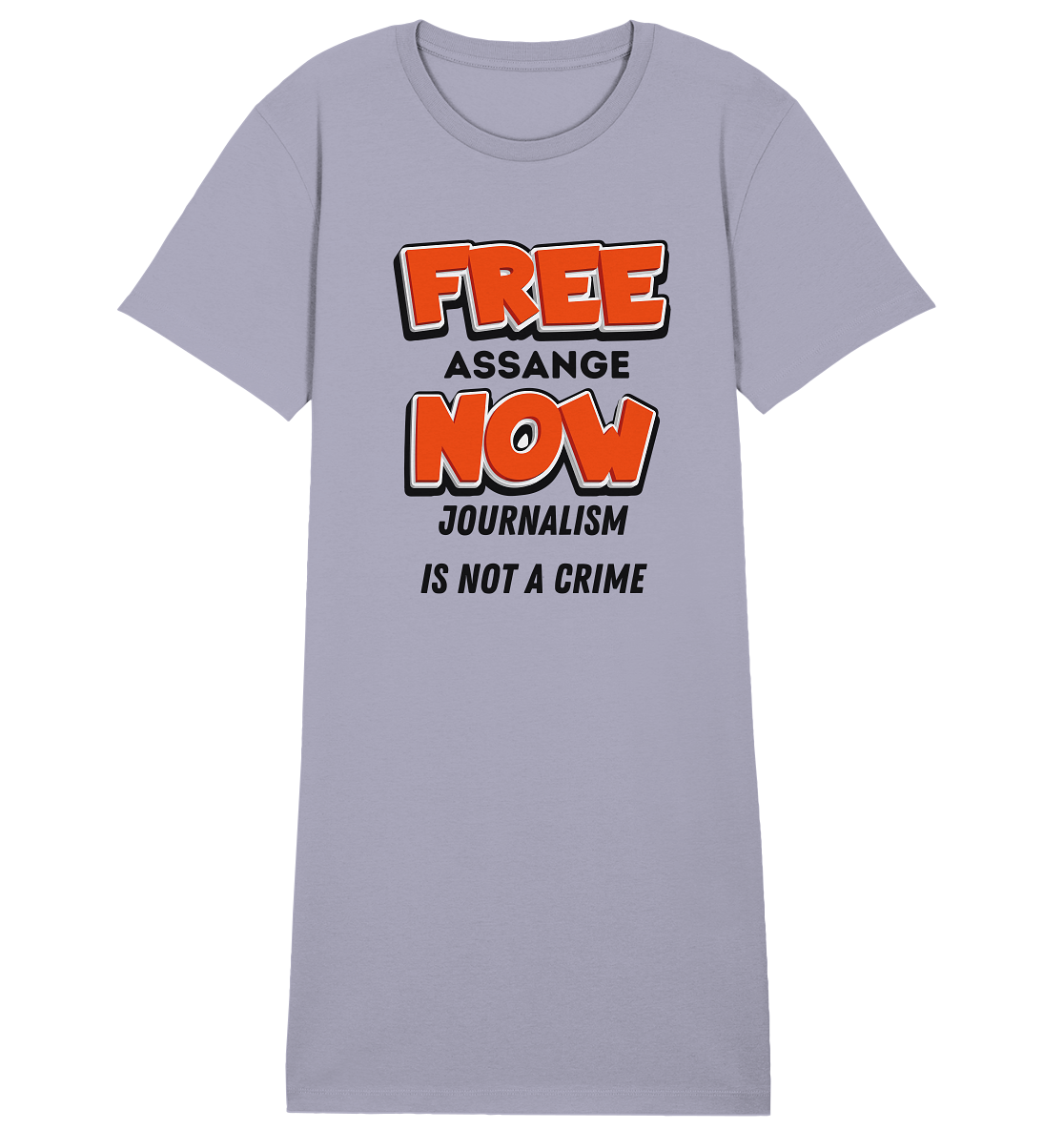 FREE ASSANGE NOW - JOURNALISM IS NOT A CRIME (Ladies Collection 21% Rabatt bis zum Halving 2024)  - Ladies Organic Shirt Dress