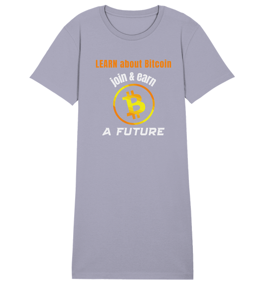 LEARN about BITCOIN join & earn A FUTURE - Ladies, Variante  - Ladies Organic Shirt Dress