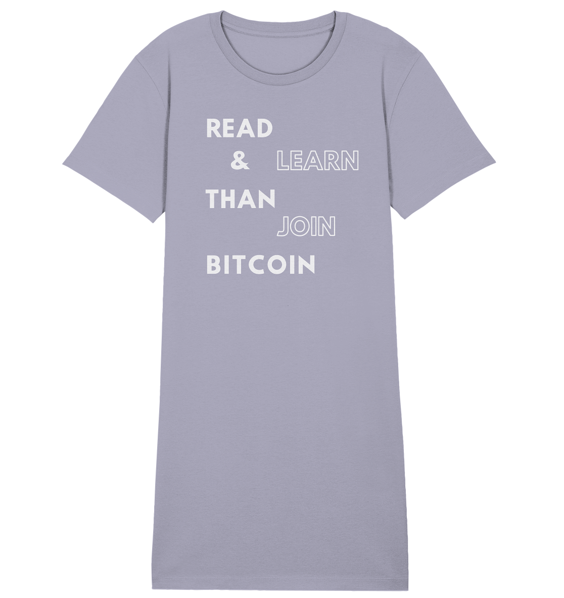 READ & LEARN THAN JOIN BITCOIN - Ladies Collection - Ladies Organic Shirt Dress