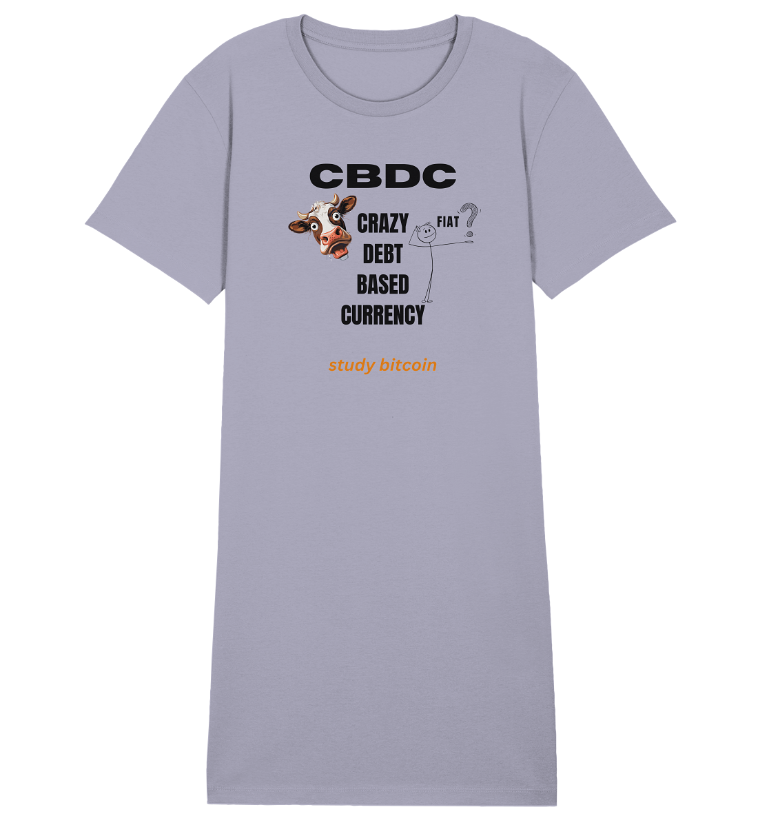 CBDC - CRAZY DEBT BASED CURRENCY - study bitcoin (Ladies Collection 21% Rabatt bis zum Halving 2024) - Ladies Organic Shirt Dress