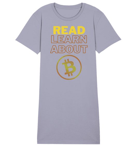 READ - LEARN ABOUT BITCOIN - Ladies Collection - Ladies Organic Shirt Dress