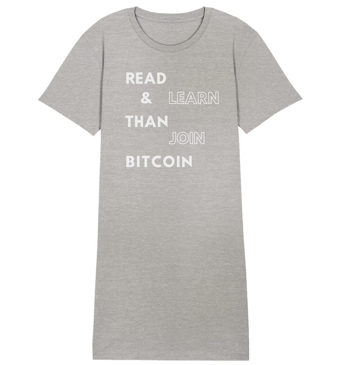 READ & LEARN THAN JOIN BITCOIN - Ladies Collection - Ladies Organic Shirt Dress