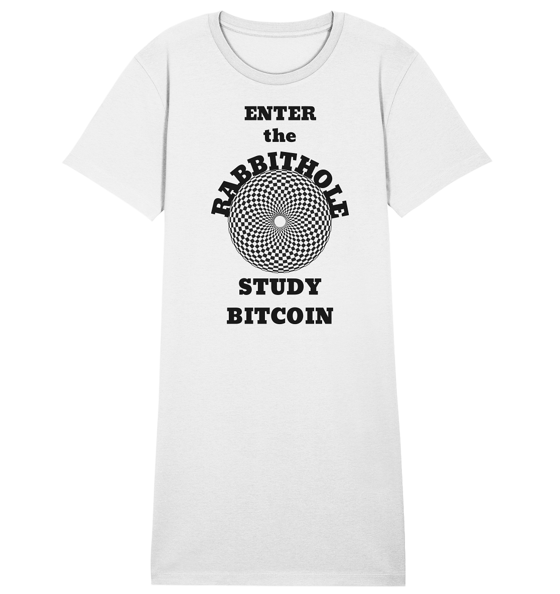 ENTER the RABBITHOLE - STUDY BITCOIN # Ladies Collection 21% Rabatt bis zum Halving 2024  - Ladies Organic Shirt Dress