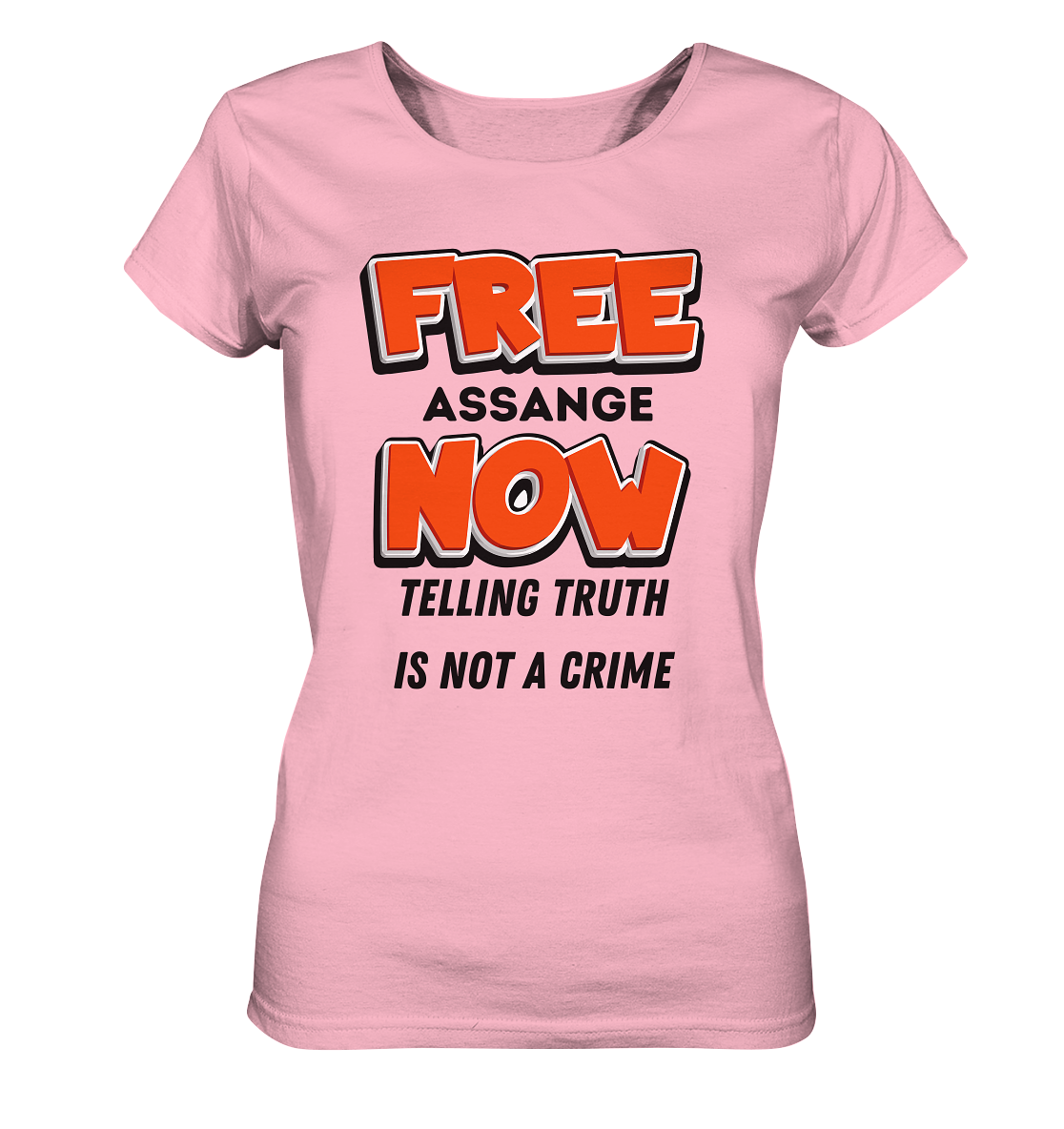 FREE ASSANGE NOW - TELLING TRUTH IS NOT A CRIME (Ladies Collection 21% Rabatt bis zum Halving 2024) - Ladies Organic Shirt