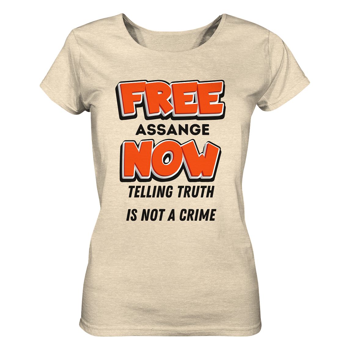 FREE ASSANGE NOW - TELLING TRUTH IS NOT A CRIME (Ladies Collection 21% Rabatt bis zum Halving 2024) - Ladies Organic Shirt