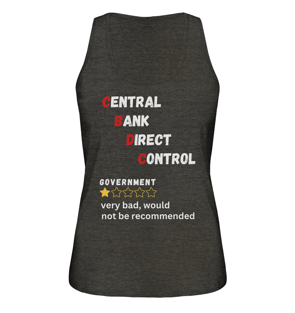 CENTRAL BANK DIRECT CONTROL - Government... not be recommended (Ladies Collection 21% Rabatt bis zum Halving 2024)  - Ladies Organic Tank-Top