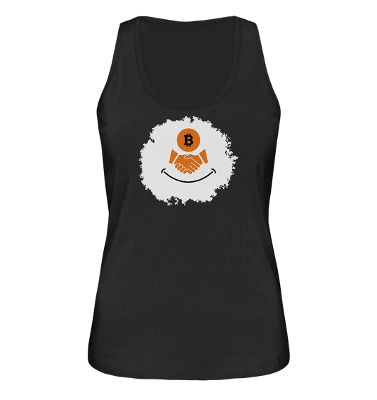 Smiley Bitcoin handshake - (Ladies Collection 21% Rabatt bis zum Halving 2024) - Ladies Organic Tank-Top