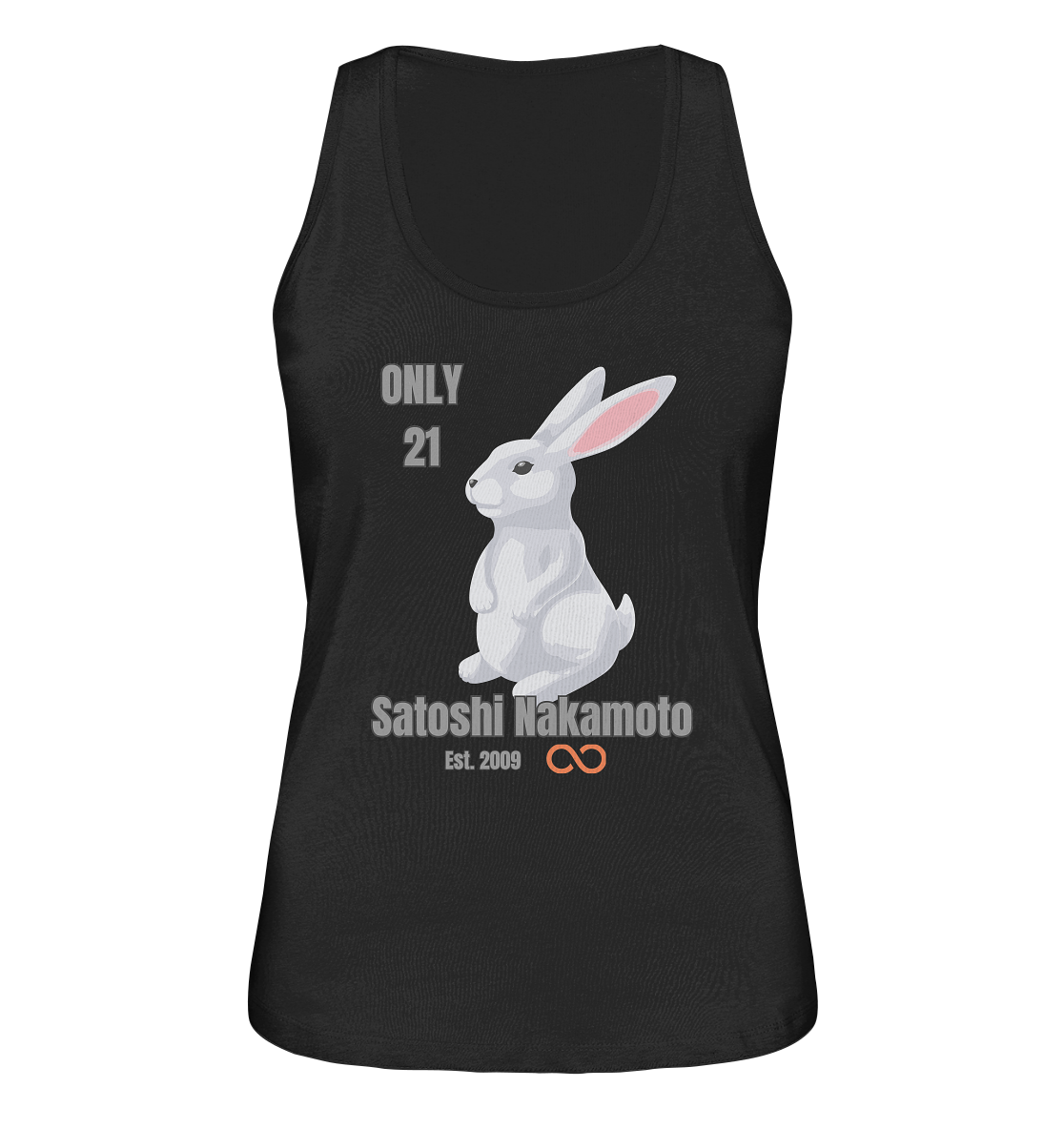 SATOSHI NAKAMOTO Est. 2009 (unendlich) ONLY 21- LADIES COLLECTION 21% automat. Rabatt bis zum Halving 2024  - Ladies Organic Tank-Top