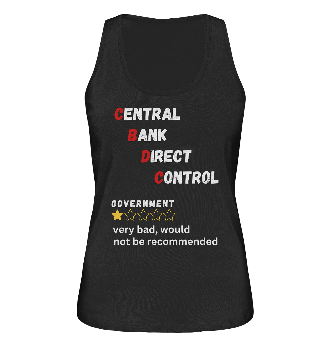 CENTRAL BANK DIRECT CONTROL - Government... not be recommended (Ladies Collection 21% Rabatt bis zum Halving 2024)  - Ladies Organic Tank-Top