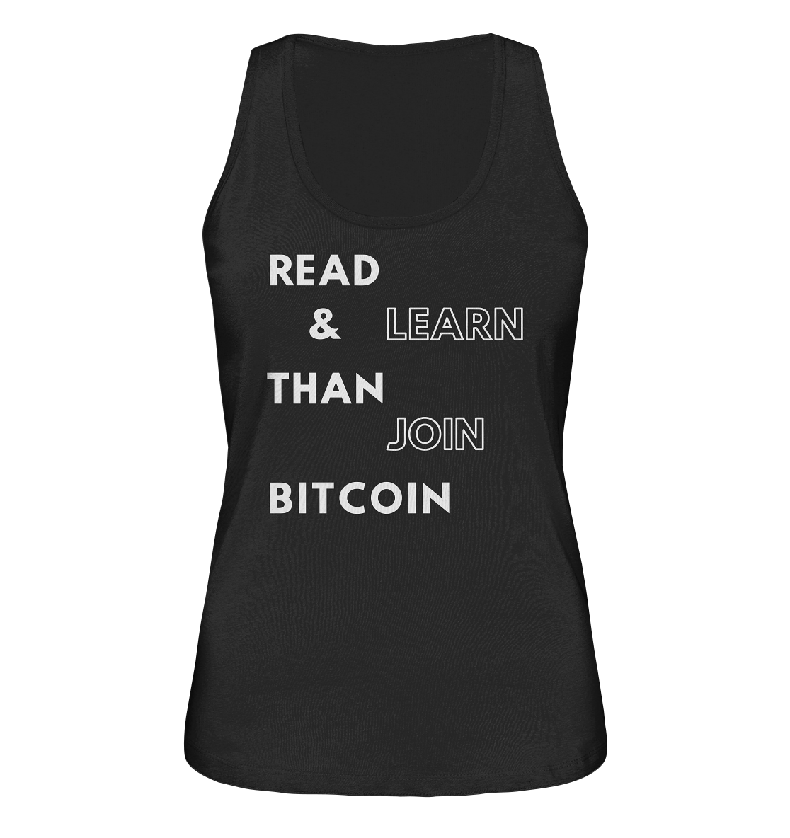 READ & LEARN THAN JOIN BITCOIN - Ladies Collection - Ladies Organic Tank-Top