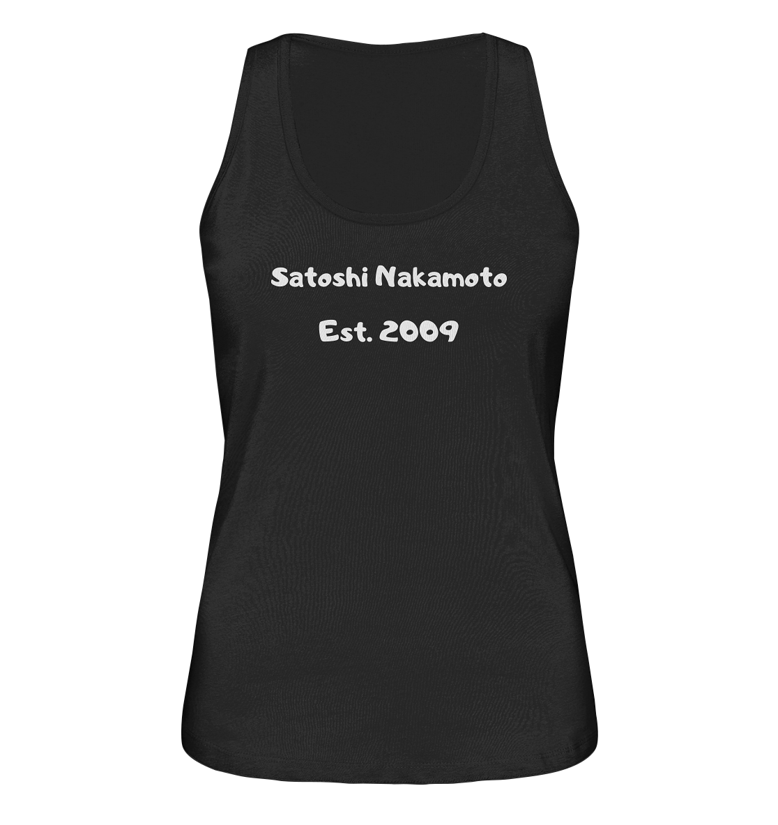 SATOSHI NAKAMOTO Est. 2009 (Signatur pur) - LADIES COLLECTION 21% automat. Rabatt bis zum Halving 2024   - Ladies Organic Tank-Top