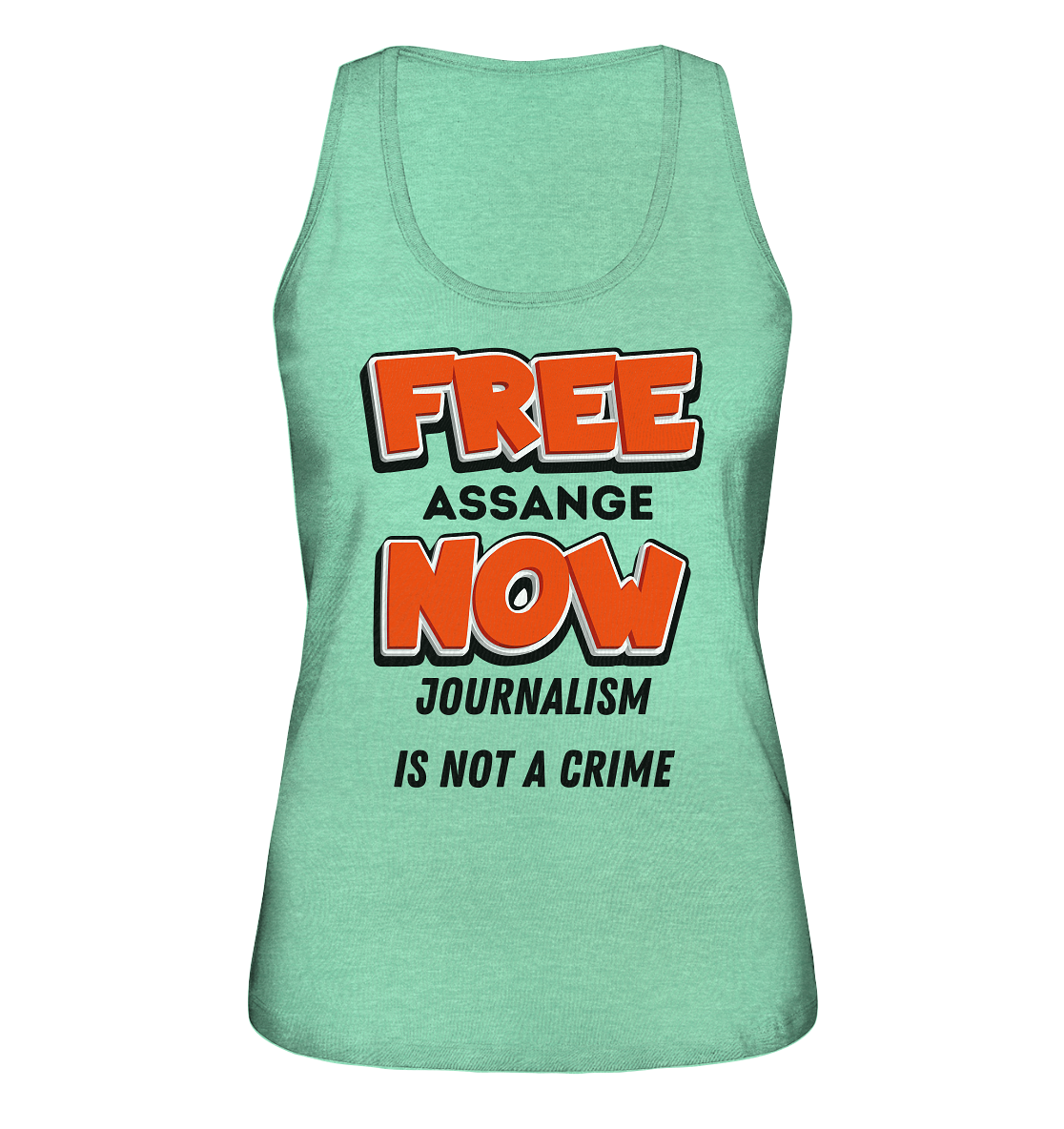 FREE ASSANGE NOW - JOURNALISM IS NOT A CRIME (Ladies Collection 21% Rabatt bis zum Halving 2024)  - Ladies Organic Tank-Top