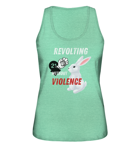 REVOLTING WITHOUT VIOLENCE - LADIES COLLECTION 21% automat. Rabatt bis zum Halving 2024  - Ladies Organic Tank-Top