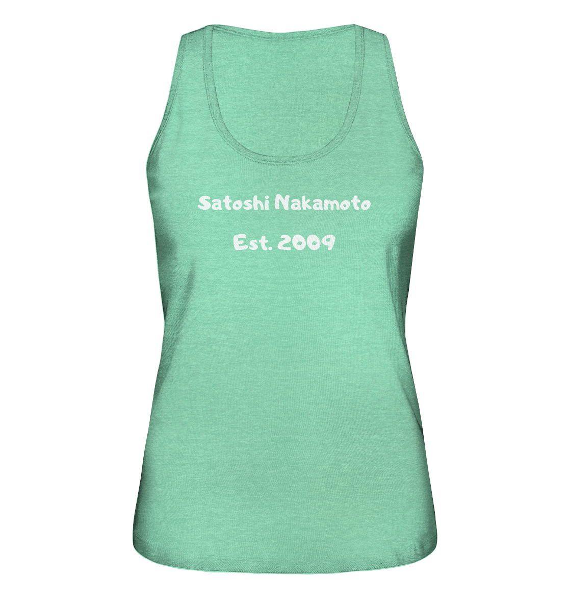 SATOSHI NAKAMOTO Est. 2009 (Signatur pur) - LADIES COLLECTION 21% automat. Rabatt bis zum Halving 2024   - Ladies Organic Tank-Top